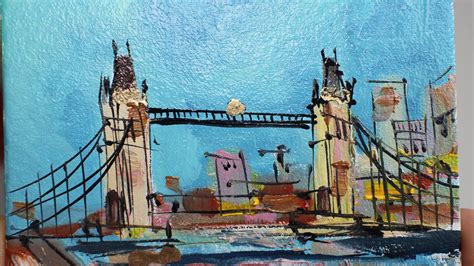 London Tower Bridge Oil Painting Framed Original Original Etsy