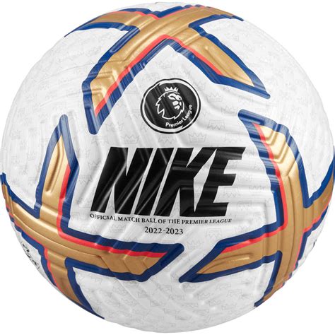 Nike Premier League Flight Official Match Soccer Ball White And Gold