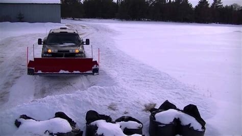 Snow Plowing Chevy Silverado Western Pro Plow With Custom Wings Youtube