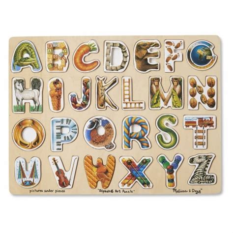 Melissa And Doug Wooden Alphabet Art Puzzle 1 Unit Kroger