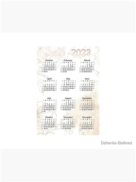 2023 Yearly Calendar Wall Calendar 12 Months Yearly Planner One