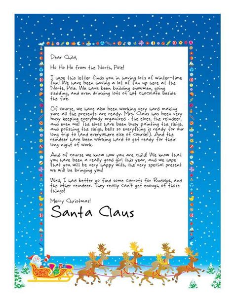 Easy Free Letter From Santa Magical Package Santa Letter Template