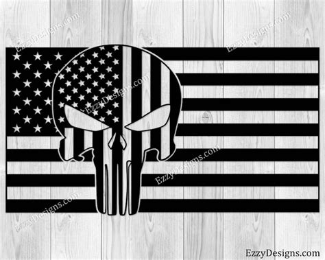 American Punisher Svg Punisher Skull Svg American Flag Svg Etsy