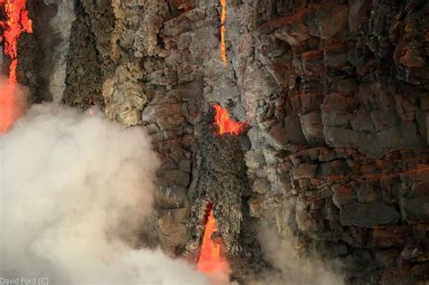Watch Lava Spilling Over A Cliff Into The Ocean Gizmodo Uk