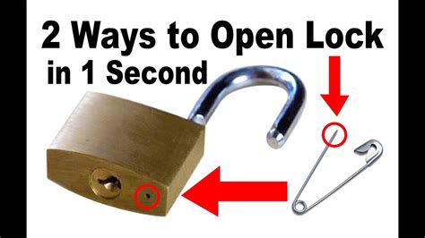 2 Ways To Open A Lock Very Easy Info Kami Youtube