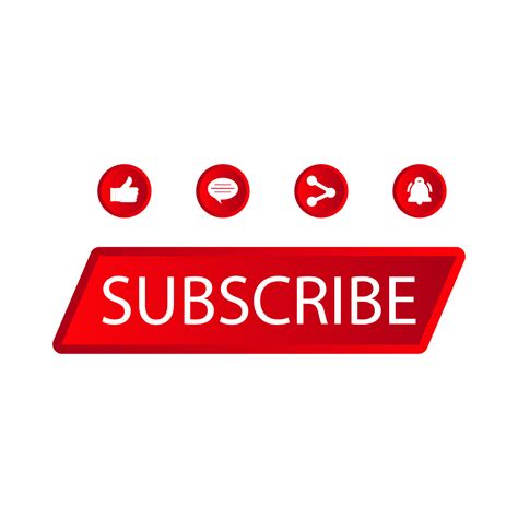 Subscribe Button With Metallic Color Design Button Collection For