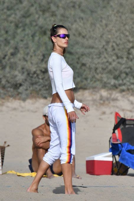 Alessandra Ambrosio Playing Beach Volleyball On The Beach In Santa Monica Alessandra