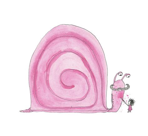 Giant Pink Snail Drawing By Mike Mooney Fine Art America