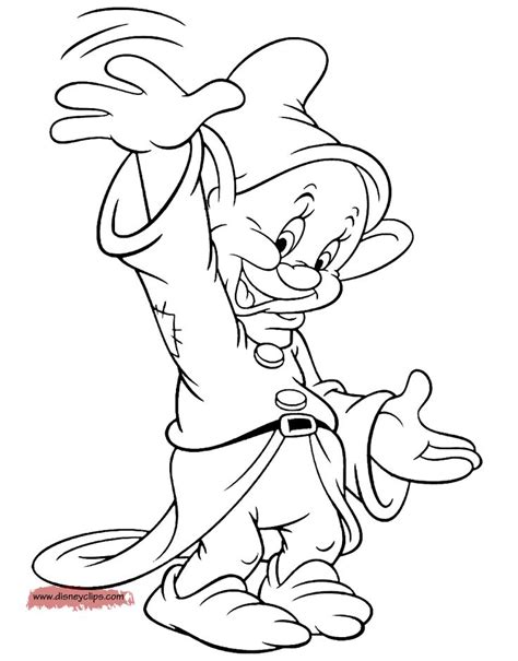 Happy dwarf coloring page | free printable coloring pages. coloring_dopey3.gif (889×1136) | Disney coloring sheets ...