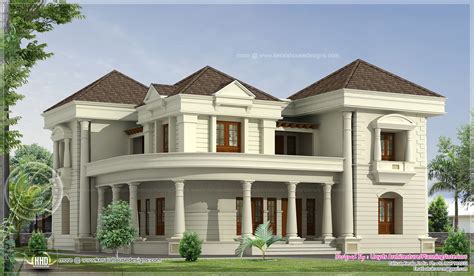 5 Bedroom Luxurious Bungalow Floor Plan And 3d View Kerala Home