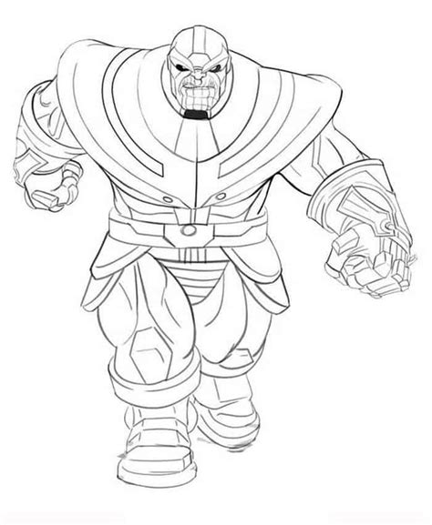 Disegni Da Colorare Avengers Thanos Thor Para Colorir E Imprimir My