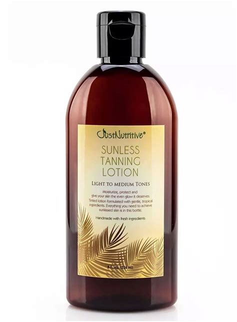 Just Nutritive Sunless Tanning Lotion Tan Oil Spray All Natural Organic Cream Sunless Tanning
