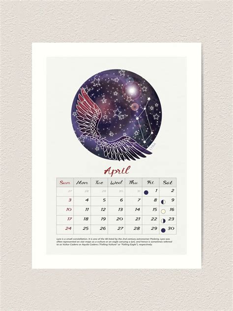 April 2022 Calendar Astronomy Ts 2022 Wall Calendar Moon Phase