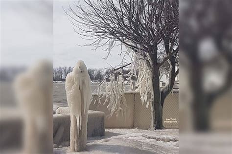 Ontario Man Finds An Ice Formation That Looks Like The Grim Reaper