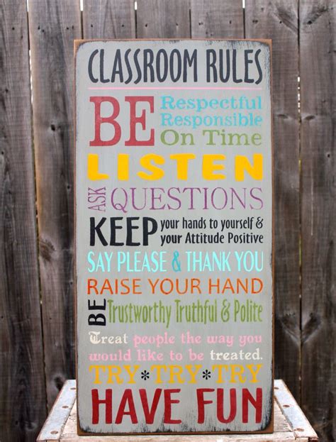 Classroom Rules Made By The Primitive Shed St Catharines Classroom