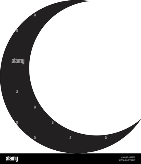 Crescent Moon Silhouette Vector Symbol Icon Design Beautiful