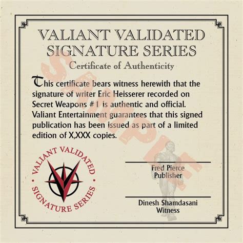 Red Seal Certificate Of Authenticity Printable