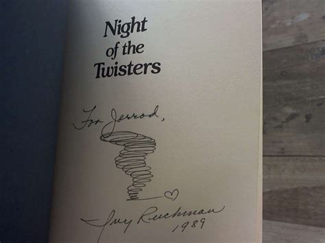 Night Of The Twisters By Ivy Ruckman Good Hardcover 1984 Signed By