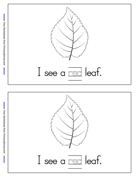 Fall Worksheets Fall Leaves Mini Book Page 2 Primarygames Play
