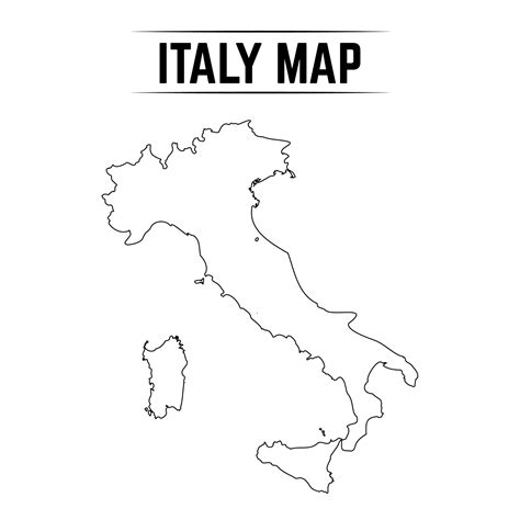 Outline Simple Map Of Italy Vector Art At Vecteezy