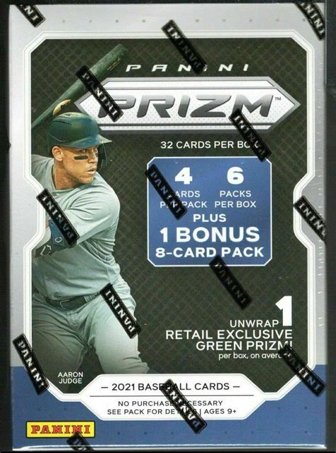 2021 Panini Prizm Baseball 7 Pack Blaster Box Green Prizms Lot Of 6 Da Card World