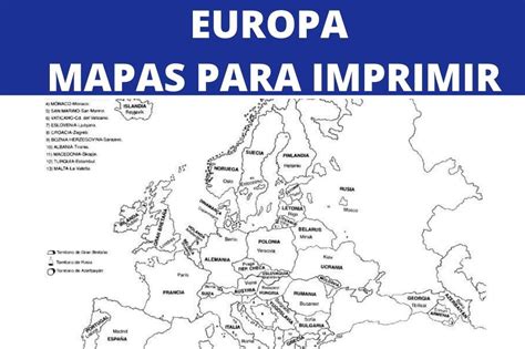 Mapa Del Continente Europeo En Pdf Mapa Mudo Para Colorear Y Dibujar