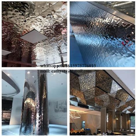 High quality ceiling panel ripple embossed stainless steel sheet metallic panel mirror effect. Hot Designed sheet Gold color mirror bright finish ...