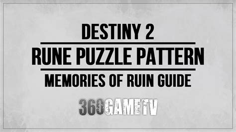 Destiny 2 Rune Puzzle Pattern Guide Solution Tutorial The Odd One