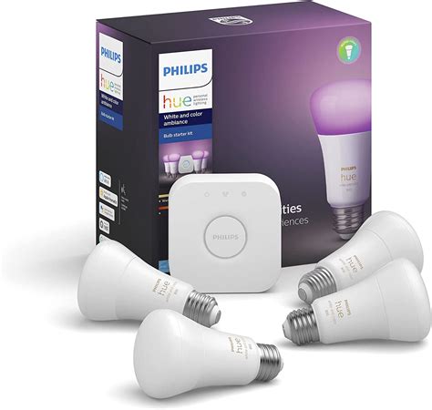 Buy Philips Hue A19 Led Smart Bulb Starter Kit 4 A19 Bulbs 1 Hue Hub