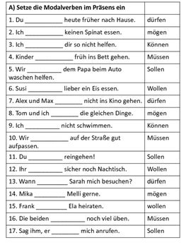 There are 2 ways to construct the perfekt with modal verbs: German Grammar - Modalverben - Übungen, Regeln ...