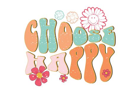 Choose Happy Inspirational Quotes Graphic By Designmaster · Creative