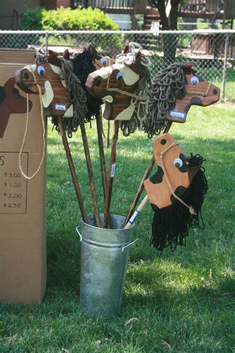 Stick Horses Made By Papa And Nana For Those Who Came To The Party