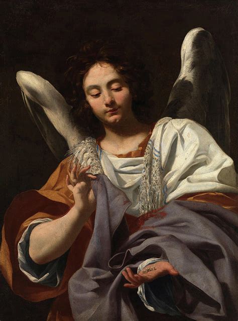 Angel 1615 Painting By Simon Vouet Fine Art America
