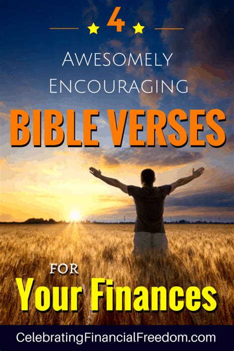 Being free, financially, means you can maintain your desired lifestyle without a regular paycheck. 4 Awesomely Encouraging Bible Verses for Your Finances ...
