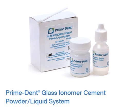 Glass Ionomer Dental Luting Cement Kit Powderliquid Cementation