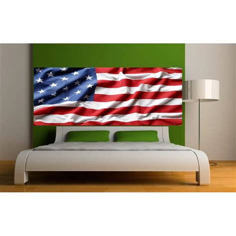 Découvrez tous nos papiers peints. Papier peint tête de lit Drapeau Américain - Art Déco Stickers
