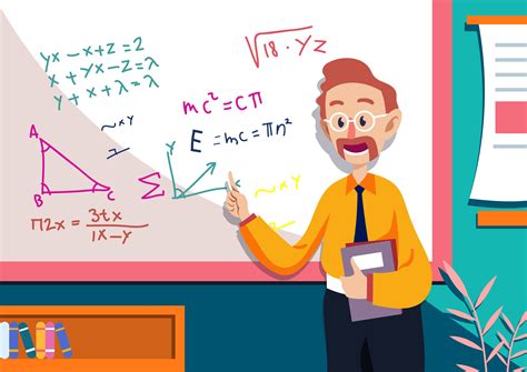 Math Teacher Illustration 229624 Vector Art At Vecteezy