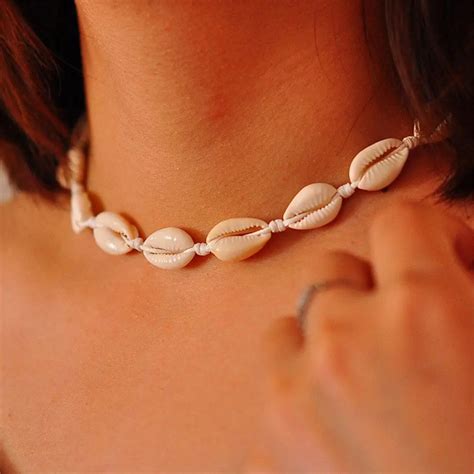 Boho Shell Cowrie Necklace Choker Fashion Collarbone Chain Beach