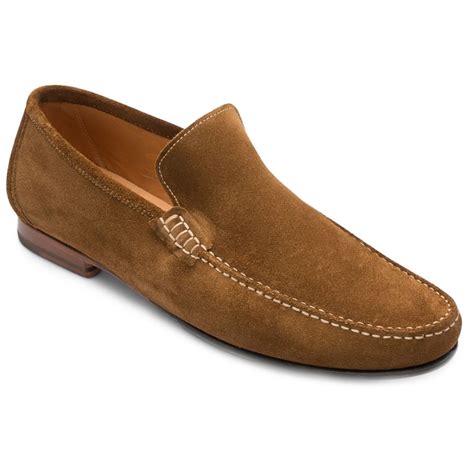 Loake Mens Nicholson Brown Suede Moccasin Loafer Shoes