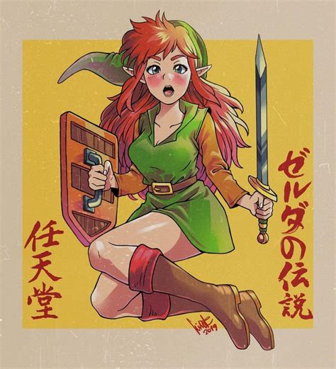 Redhead Female Link🛡🗡 Zelda Nintendo Female Link Final Fantasy