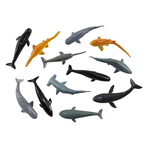 Miniature Sharks And Whales Ocean Animal Figurines Replicas Mini