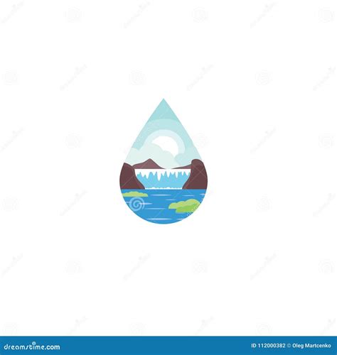 Waterfall Vector Illustration Or Logo Eps 10 Stock Illustration