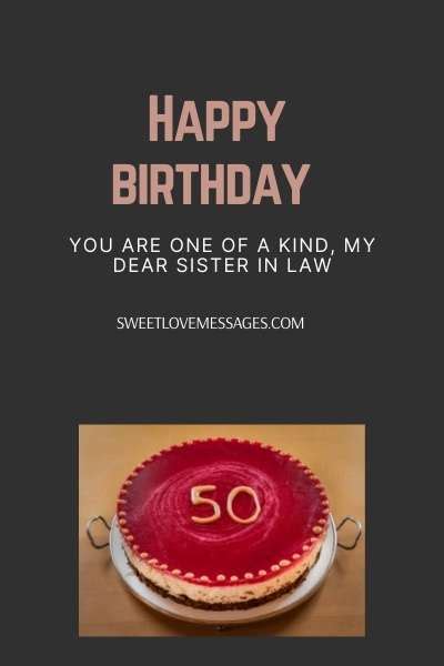 Happy 50th Birthday Sister In Law Wishes 7 Sweet Love Messages