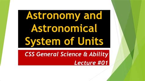Css General Science And Ability Astronomy And Astronomical System Of