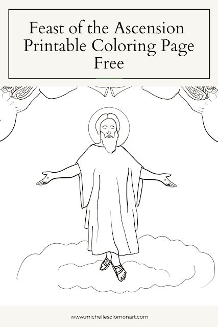 Ascension Of Jesus Coloring Page Feast Of The Ascension Catholic