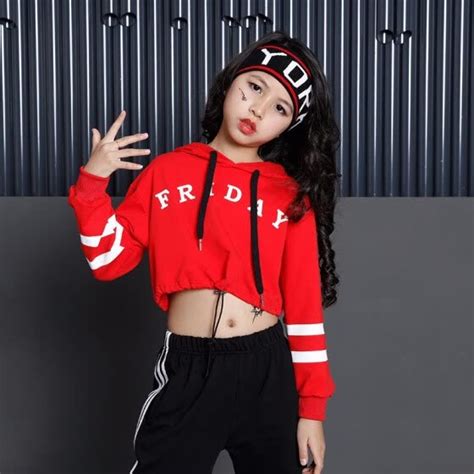 The kids crop tops come in all styles and fashions, making your wardrobe full of enviable collections. Shop Girls Street Dance Clothing Kids Black Red Letter ...