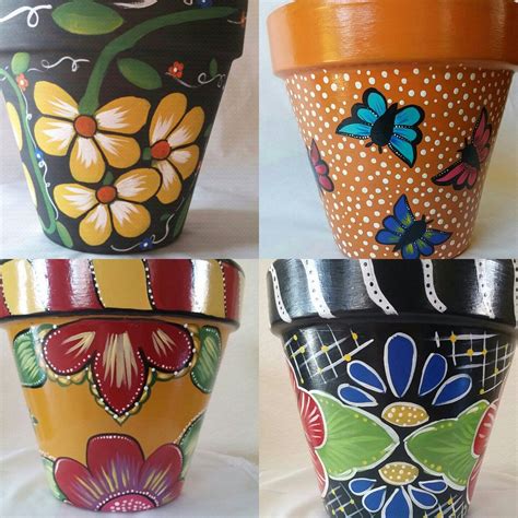 Brilliantexpressions Shared A New Photo On Etsy Painted Flower Pots