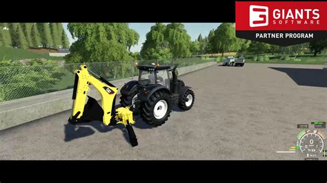 Fs19 Cat Backhoe For Tractors V10 Farming Simulator 19 Modsclub