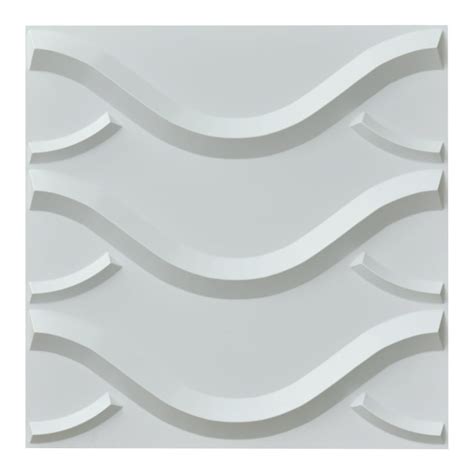 A10042 3d Wall Panel Pvc Textured Wall Wave Design White 12 Tiles