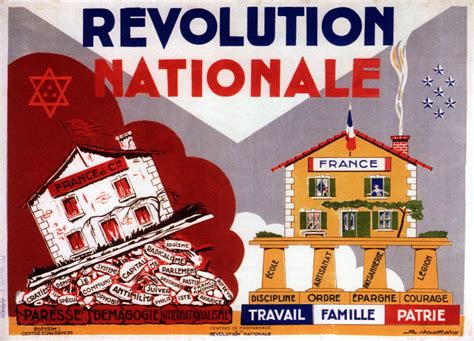 Analyse Affiche De Propagande Régime De Vichy 1942 - Vichy poster illustrating the National Revolution, 1942